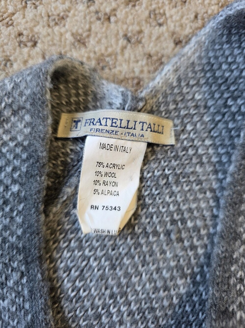 Fratelli Talli Poncho Shawl - Picture 2 of 7